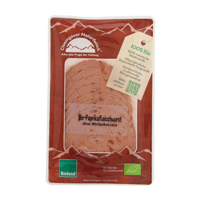 Produktfoto zu Paprikafleischwurst, geschnitten von Chiemgauer