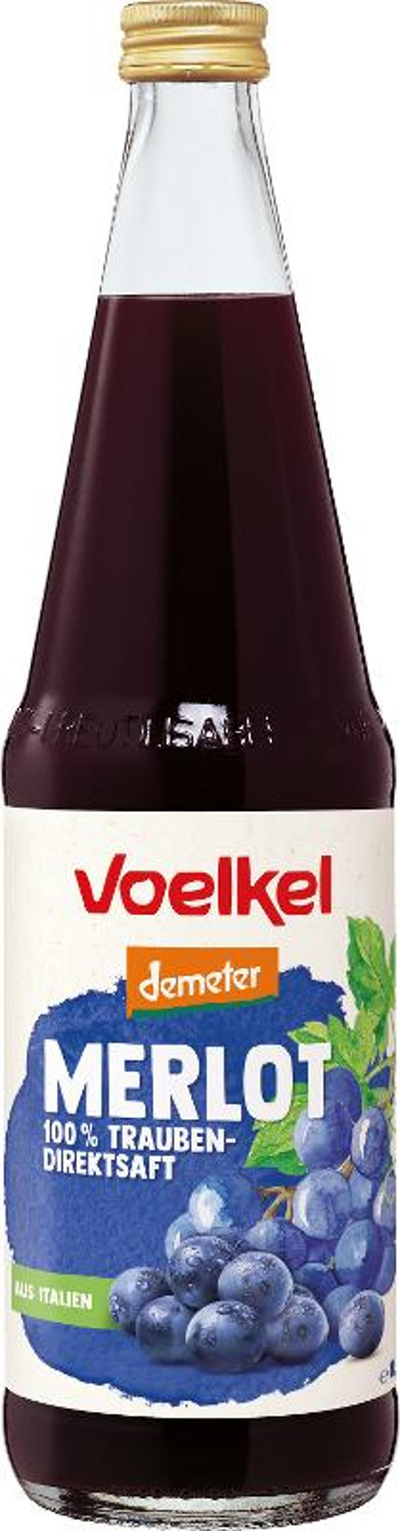 Produktfoto zu Traubensaft Merlot von Voelkel im 6er Kasten