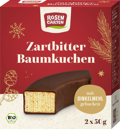 Produktfoto zu Dinkel Baumkuchenringe Zartbitter von Rosengarten