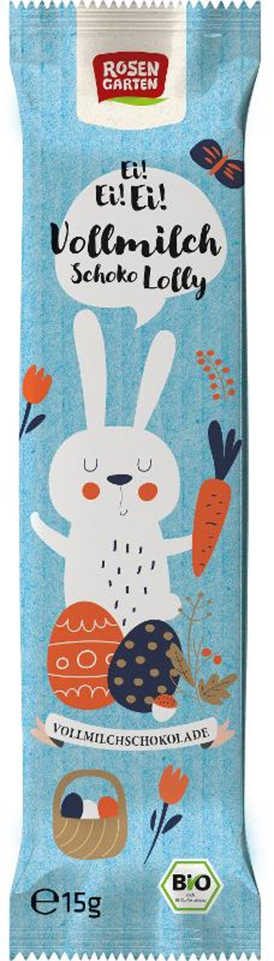Produktfoto zu Vollmilch Schoko Lolly Hase von Rosengarten