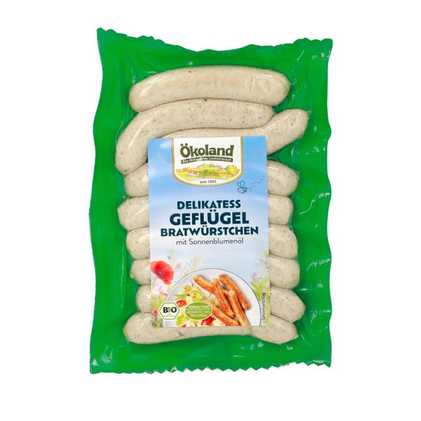 Produktfoto zu Delikatess-Geflügelbratwürstchen von Ökoland