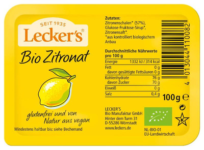 Produktfoto zu Zitronat von Lecker´s