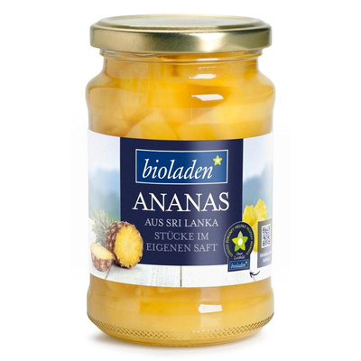 Produktfoto zu Ananasstücke in eigenem Saft von bioladen