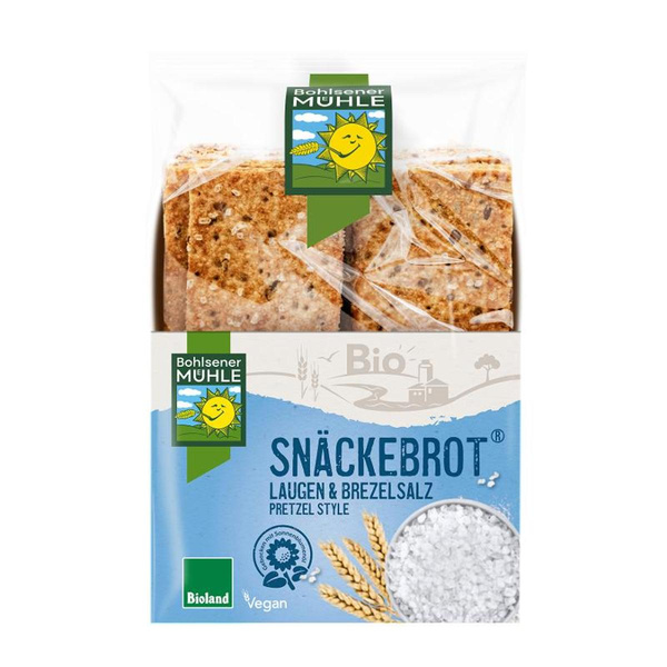 Produktfoto zu Laugen & Brezelsalz Snäckebrot von Bohlsener Mühle