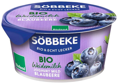Produktfoto zu Joghurt Pur Blaubeere-Cassis von Söbbeke