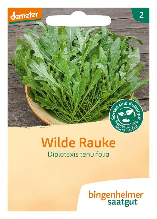 Produktfoto zu Saatgut Wilde Rauke Rucola von Bingenheimer Saatgut