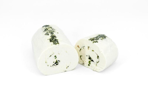 Produktfoto zu Ziegenfrischkäserolle Bärlauch, 45% von Monte Ziego